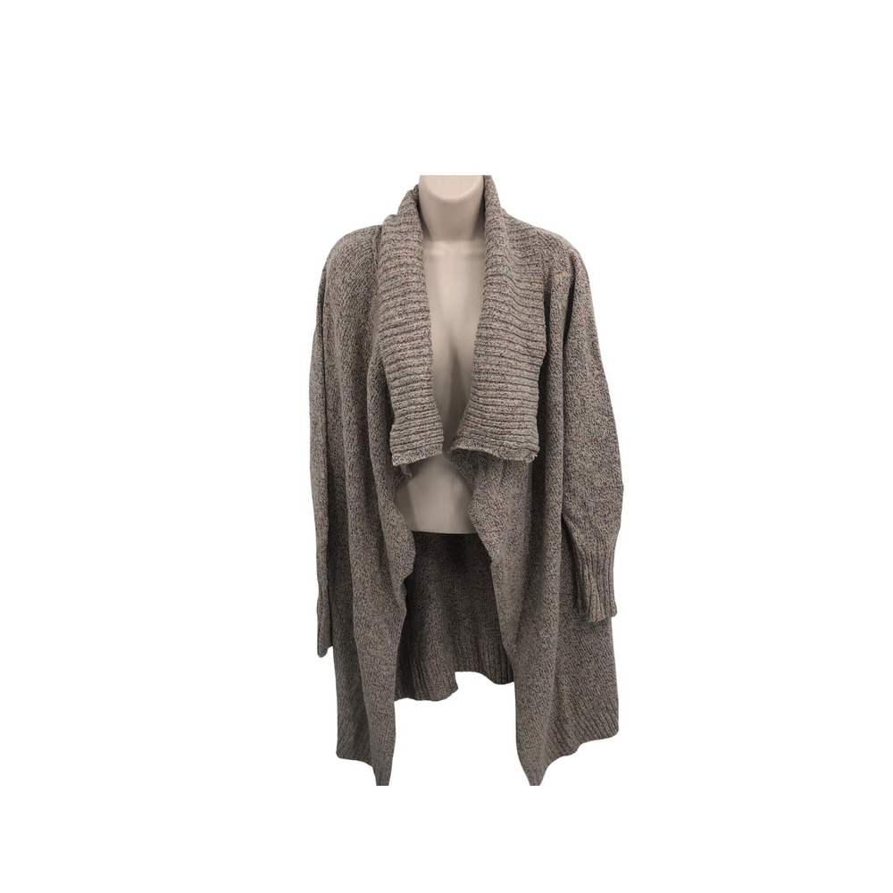 Cabi Moth Confetti Marled Knit Open Front Cardigan Beige Style 900